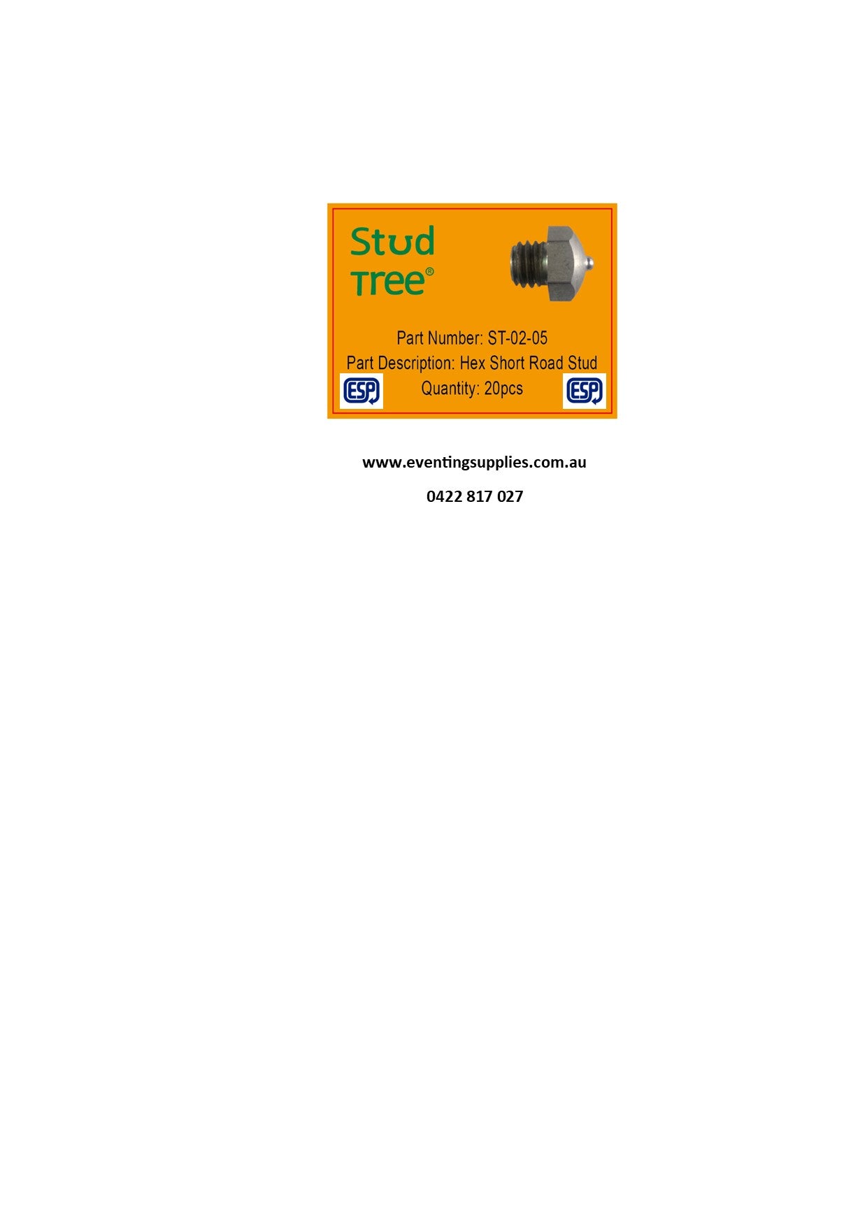 ST-02-05-20 - Short Road Stud - Box of 20